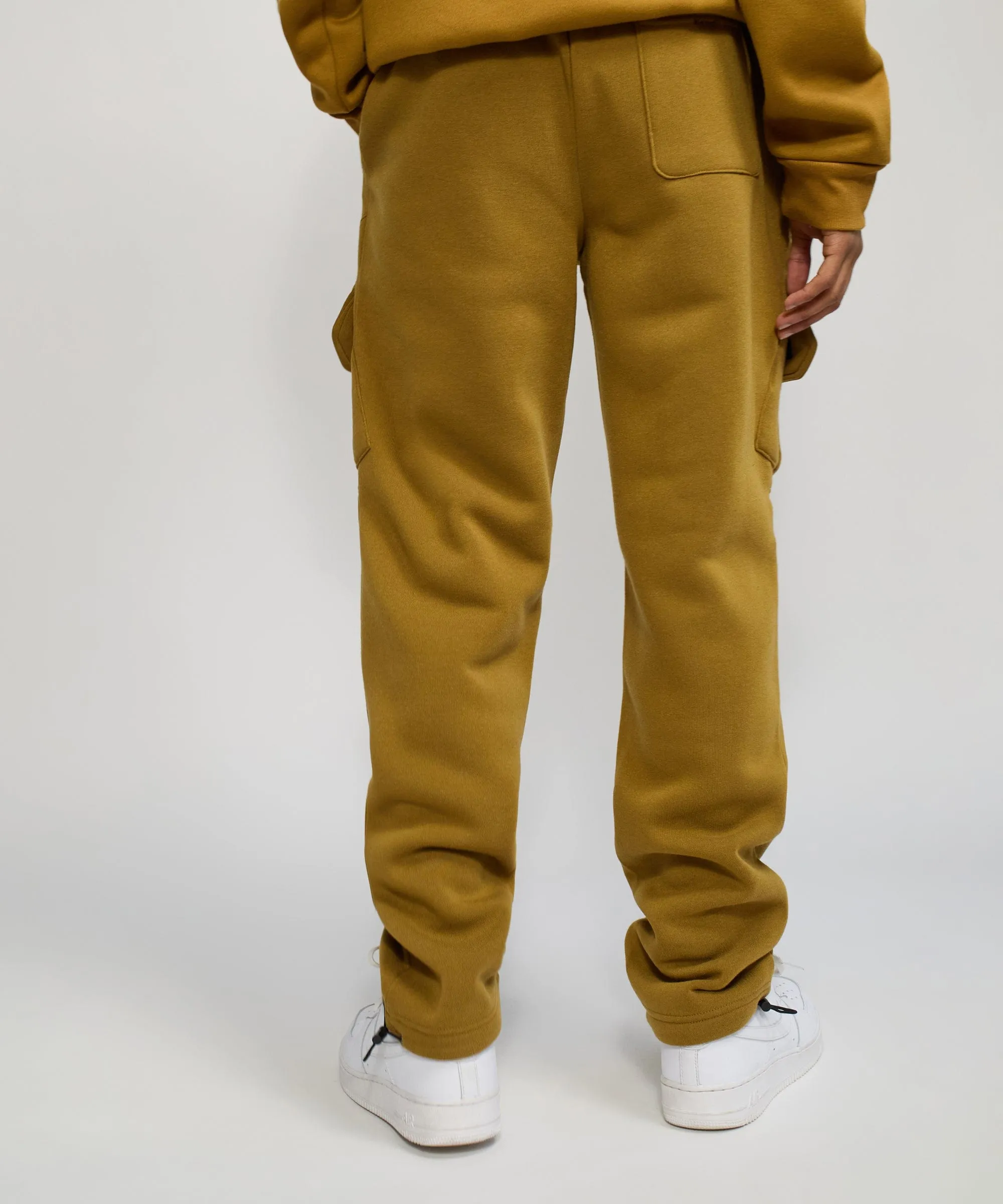 Banks Relaxed Fit Fleece Cargo Pants - Khaki