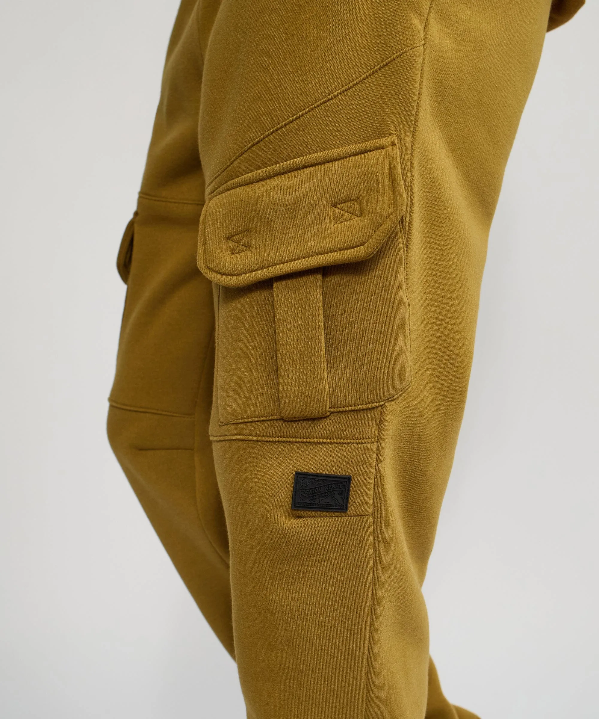 Banks Relaxed Fit Fleece Cargo Pants - Khaki