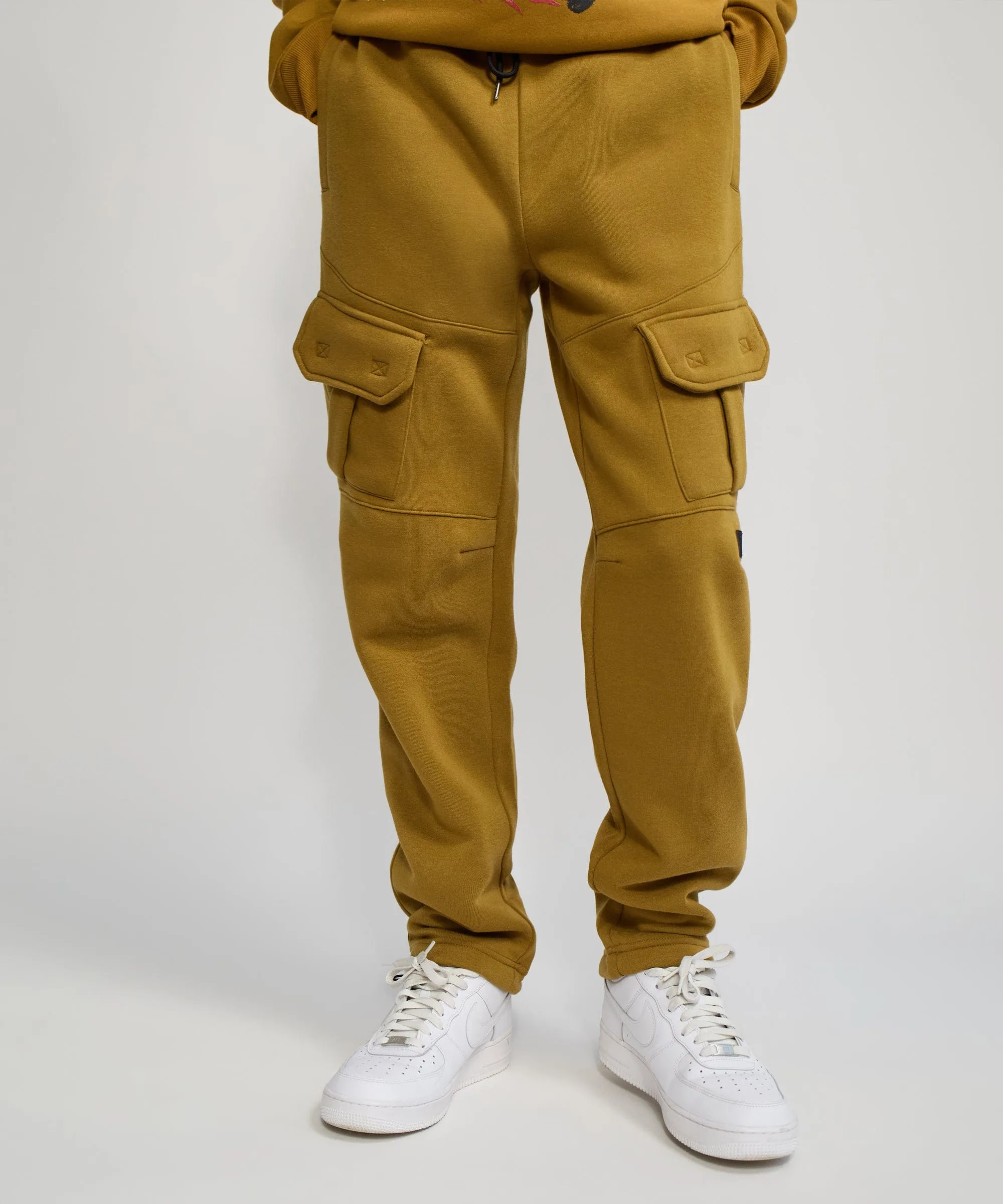 Banks Relaxed Fit Fleece Cargo Pants - Khaki