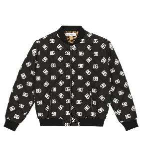 Bomber jacket with Dolce&Gabbana print, black