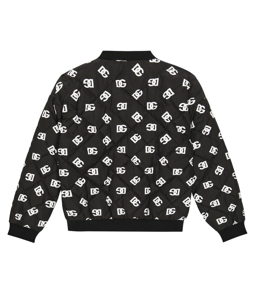 Bomber jacket with Dolce&Gabbana print, black