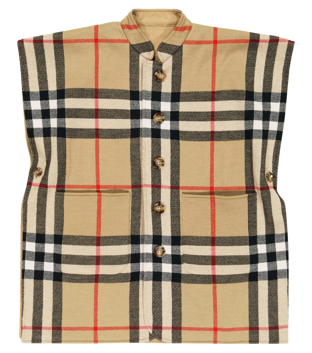 Burberry Kids vintage check reversible wool vest, beige