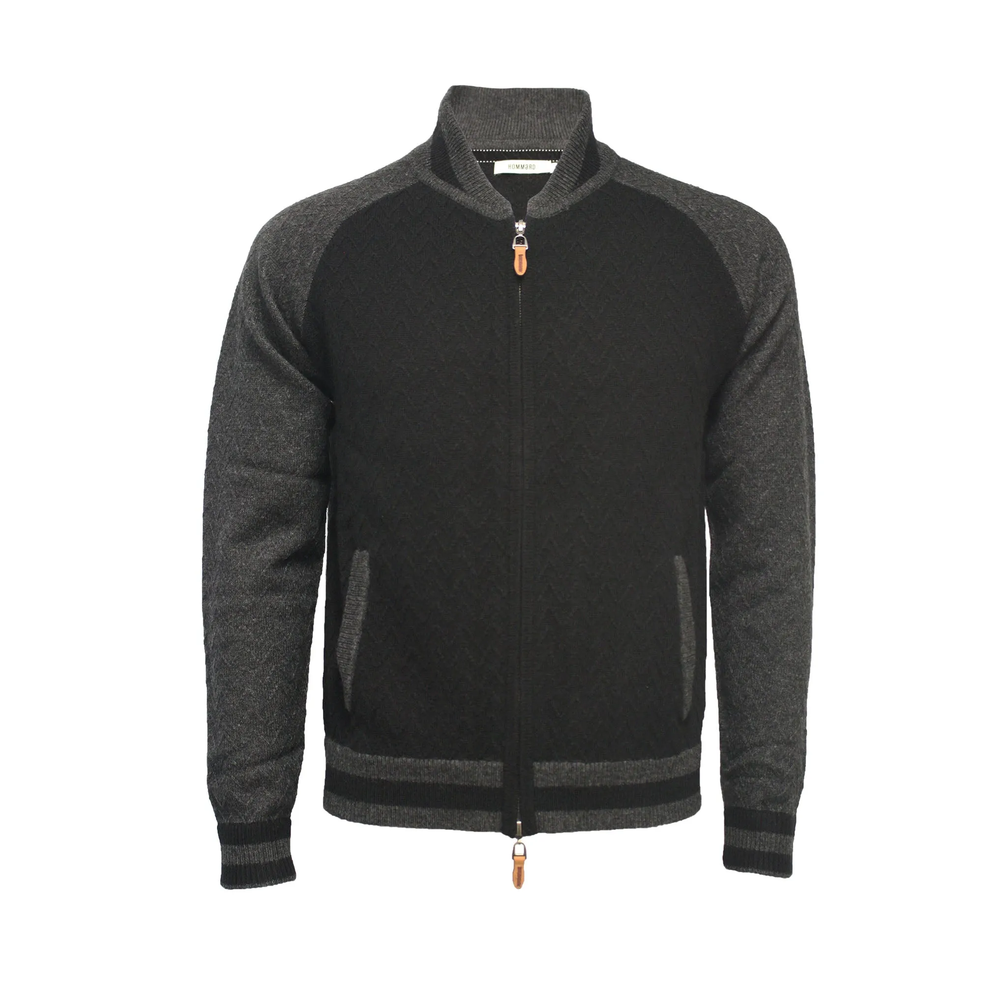 Cashmere Bomber Jacket in Herringbone stitch Varau