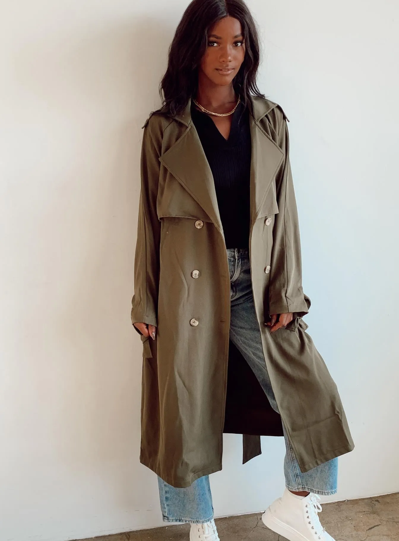 Cassie Trench Coat Green