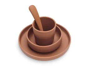 Children's Dinner Set Silicone - Caramel - 4 Pack