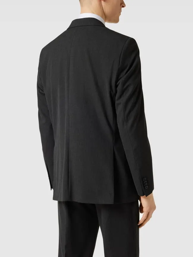 Christian Berg two-button jacket with lapel collar, anthracite