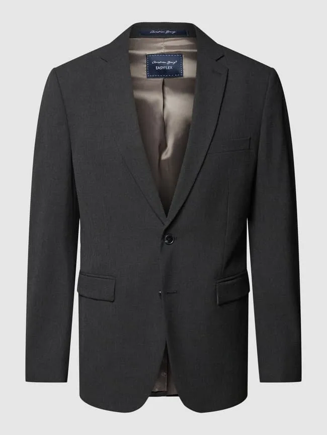 Christian Berg two-button jacket with lapel collar, anthracite