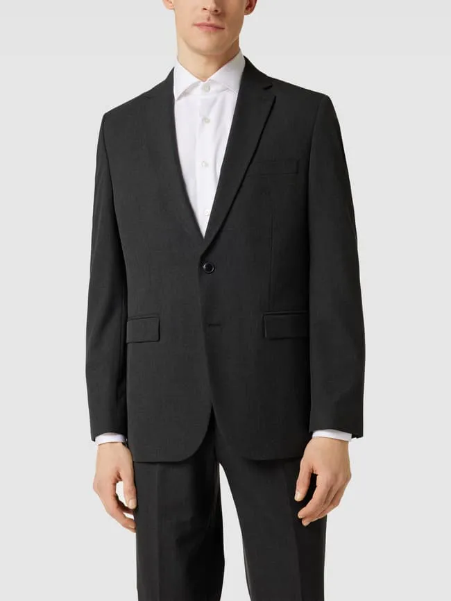 Christian Berg two-button jacket with lapel collar, anthracite