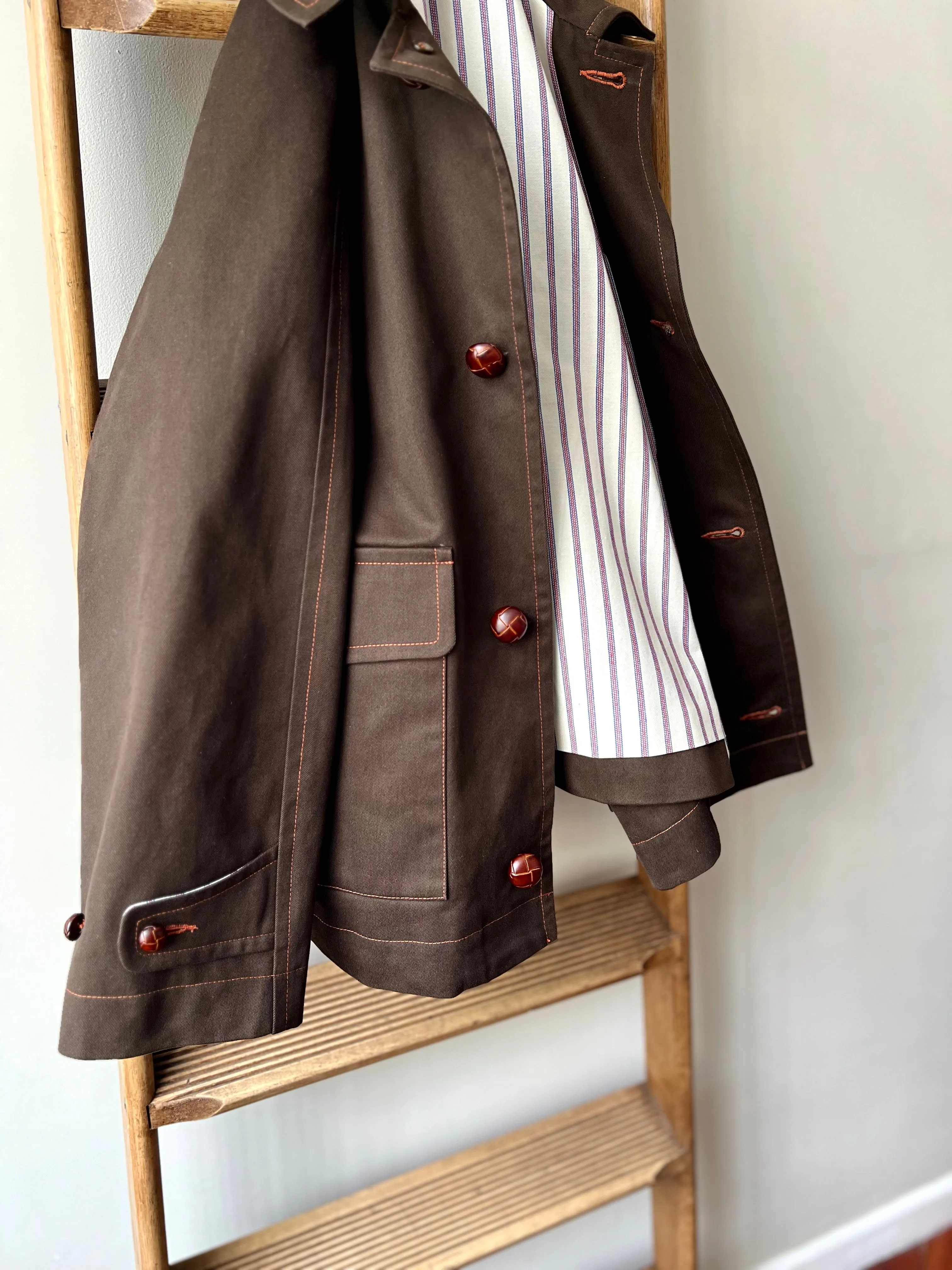 Cotton Twill Field Jacket / Brown