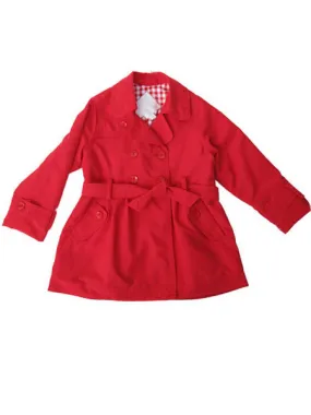 Dani by Sarah Louise Red Trench Coat Toddler & Little Girls Sizes 2-6