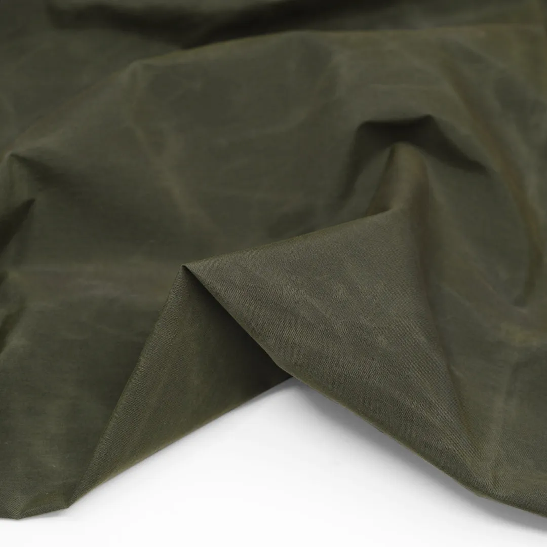 Deadstock Dry Waxed Poplin - Military