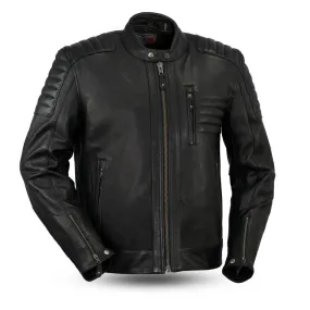 Defender - Men's Leather Motorcycle Jacket