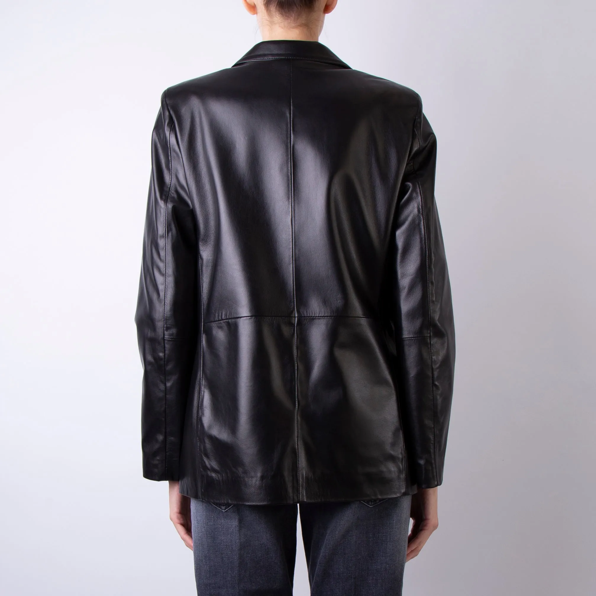 DEPARTMENT 5  LEATHER JACKET DC065-2LF0019 999 BLACK