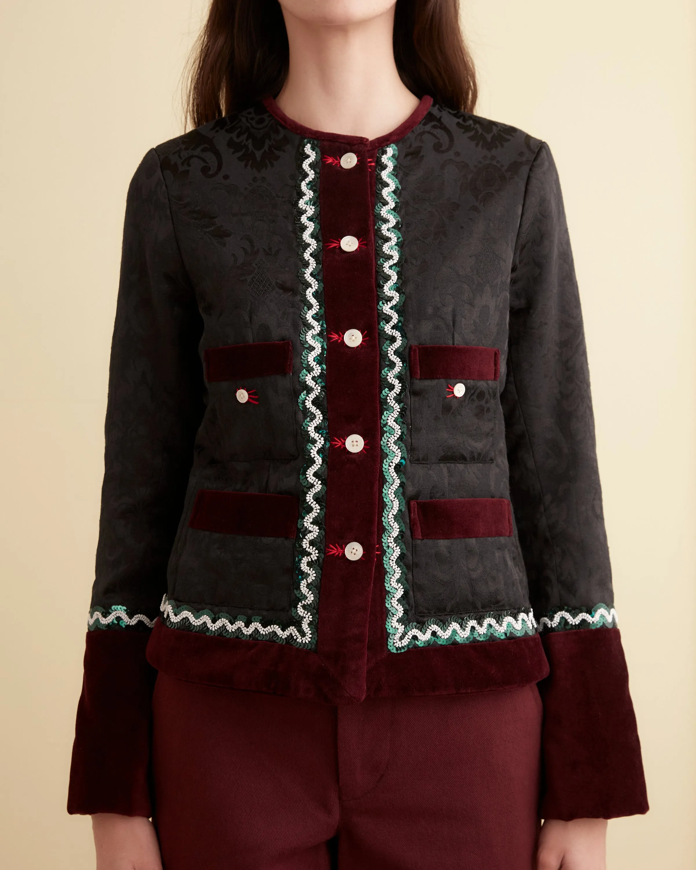 Dusk Brocade Rice Jacket