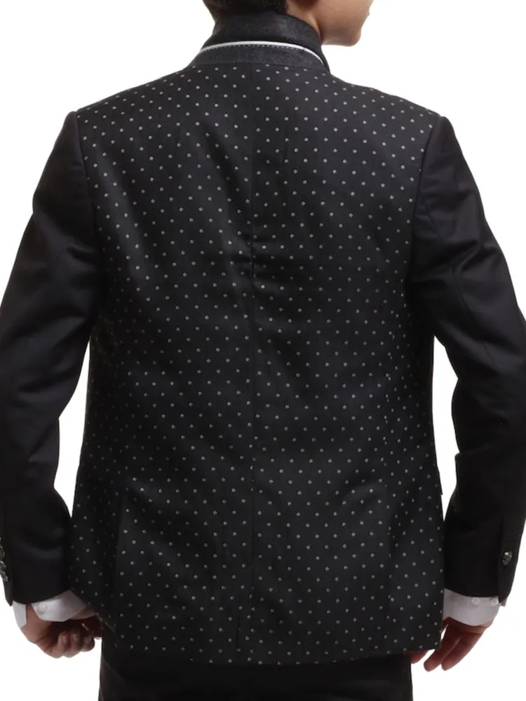 Elie Balleh Little Boy's Diamond Polka Blazer, Black