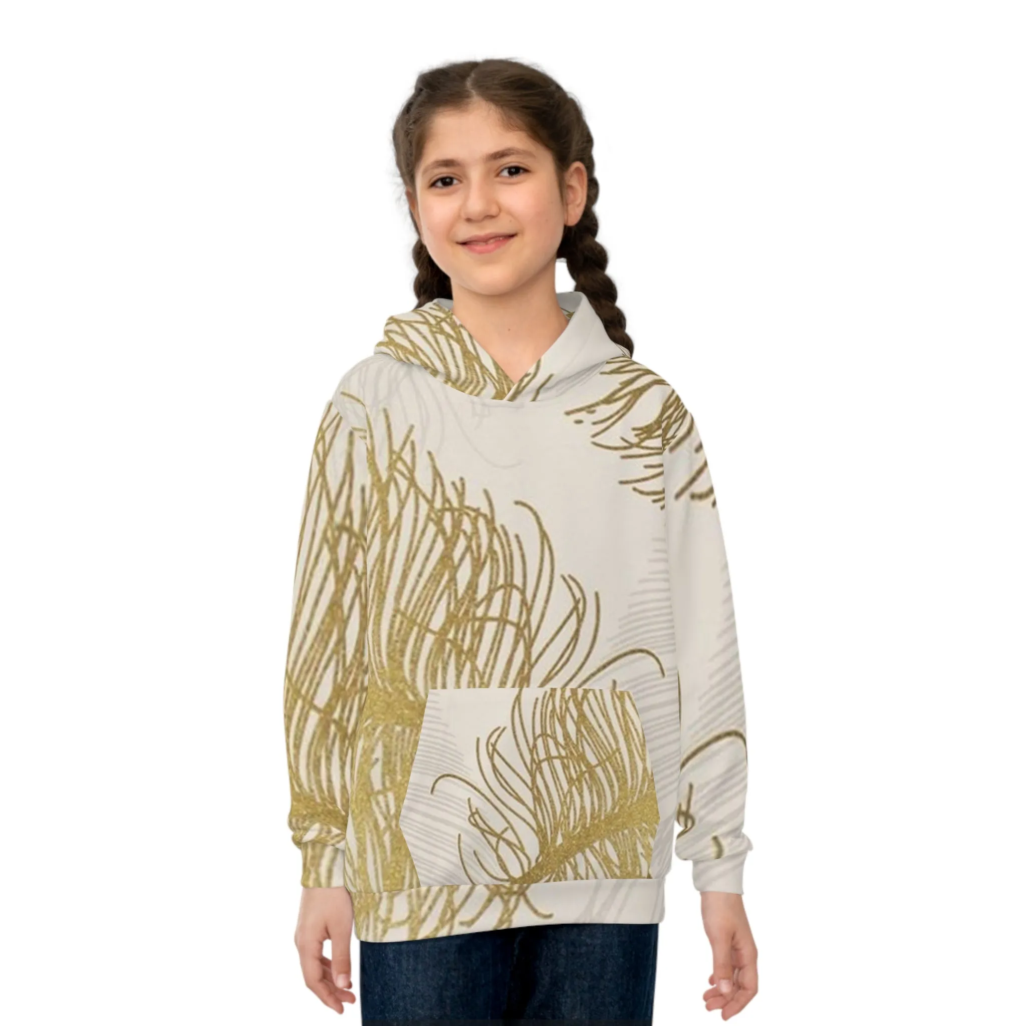 Golden Feathers - Inovax Children's Hoodie