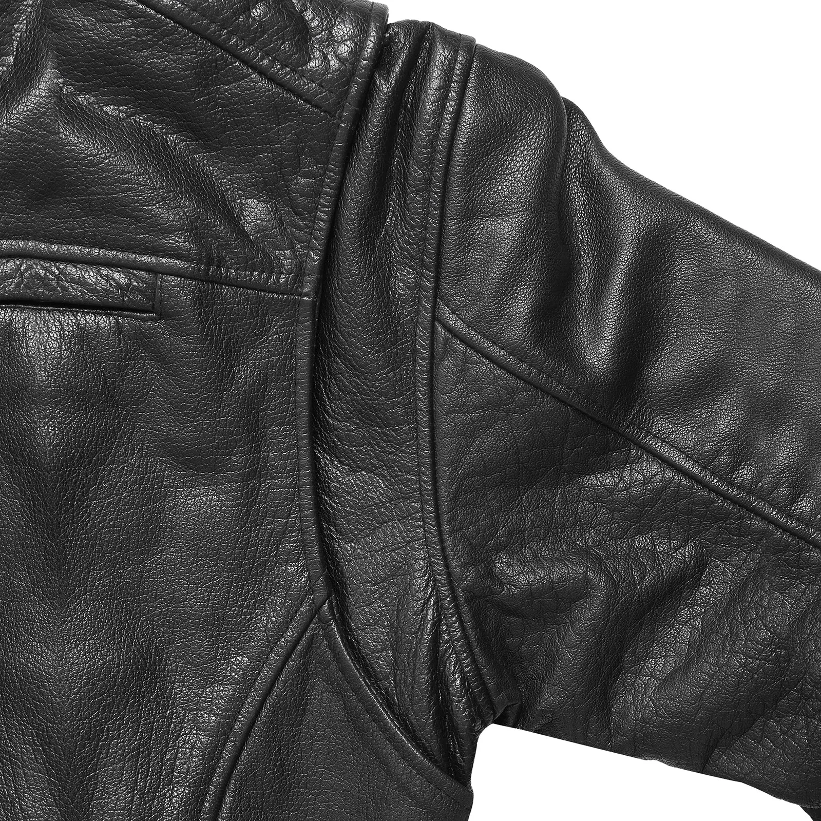 HMM538 Men's Cowhide Premium Leather Scooter Jacket with Conceal Carry