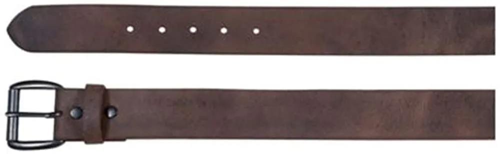 Hooey Men's Leather Bomber Belt, Tobacco Brown