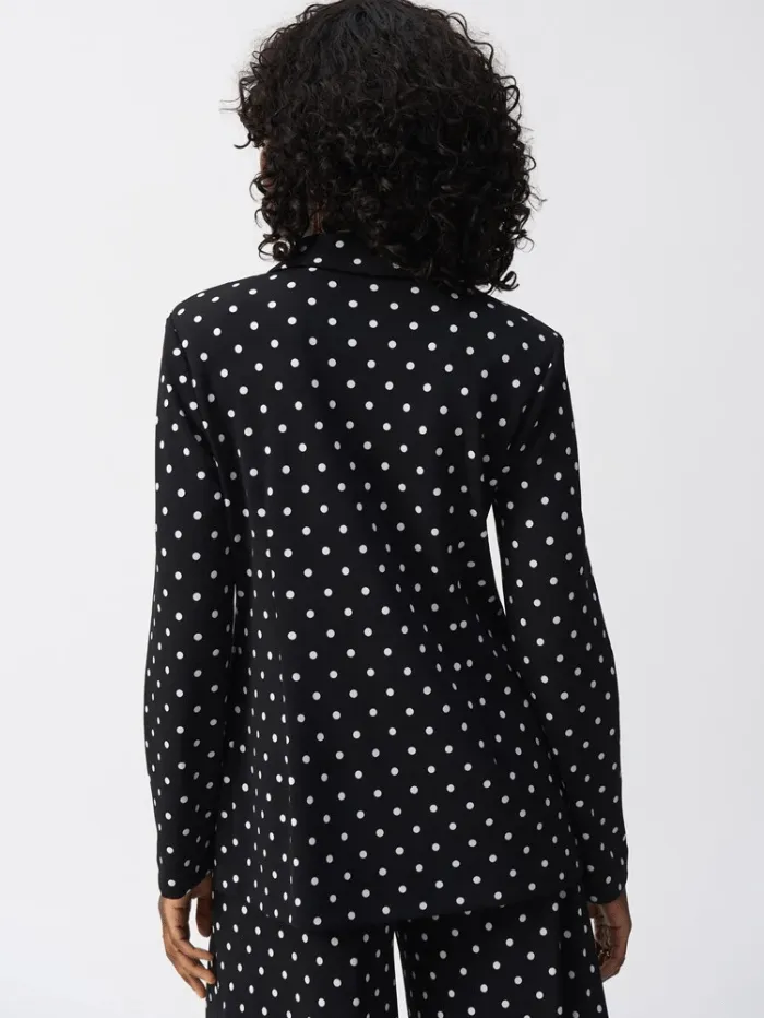 Joseph Ribkoff Women's Silky Knit Dot Print Boxy Blazer 251051 Col 110