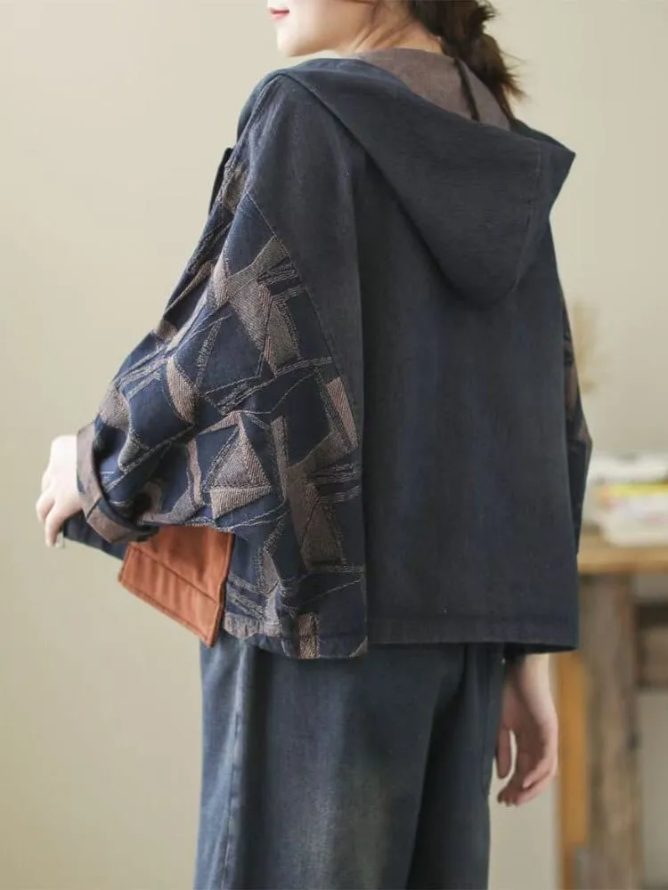 Mave Patchwork Loose Denim Jacket