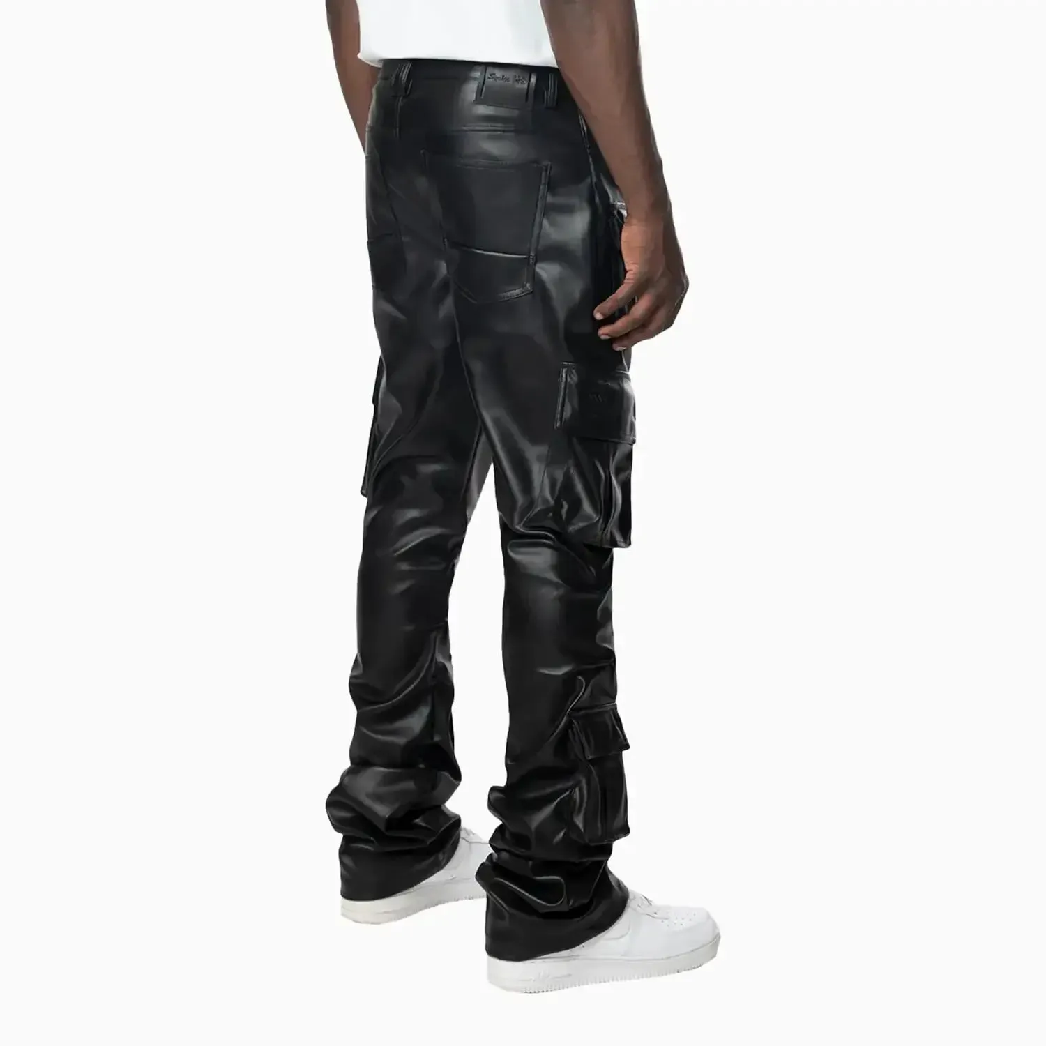 Men's Stacked Utility Vegan Leather Pant