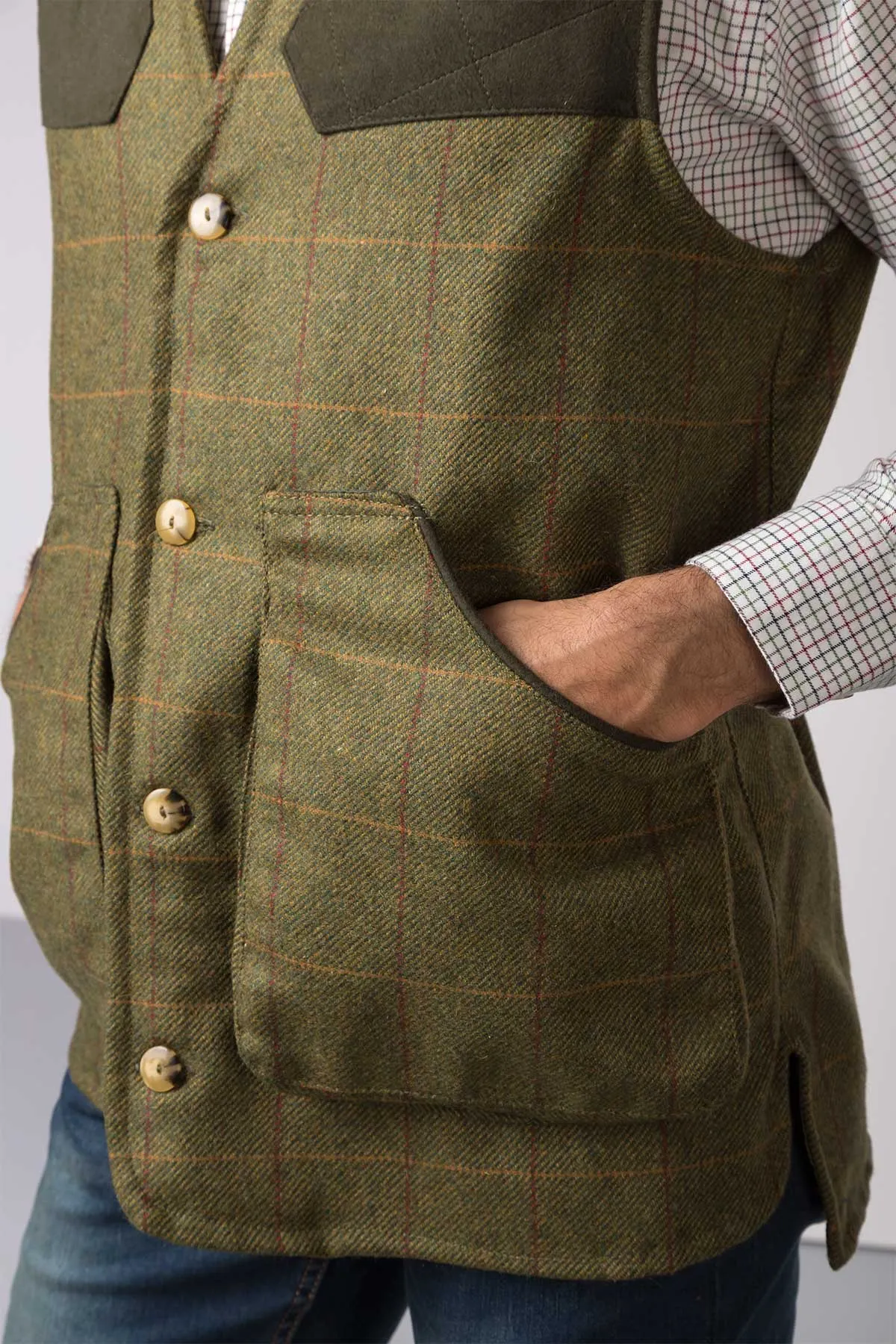 Men's Tweed Shooting Waistcoat - Danby