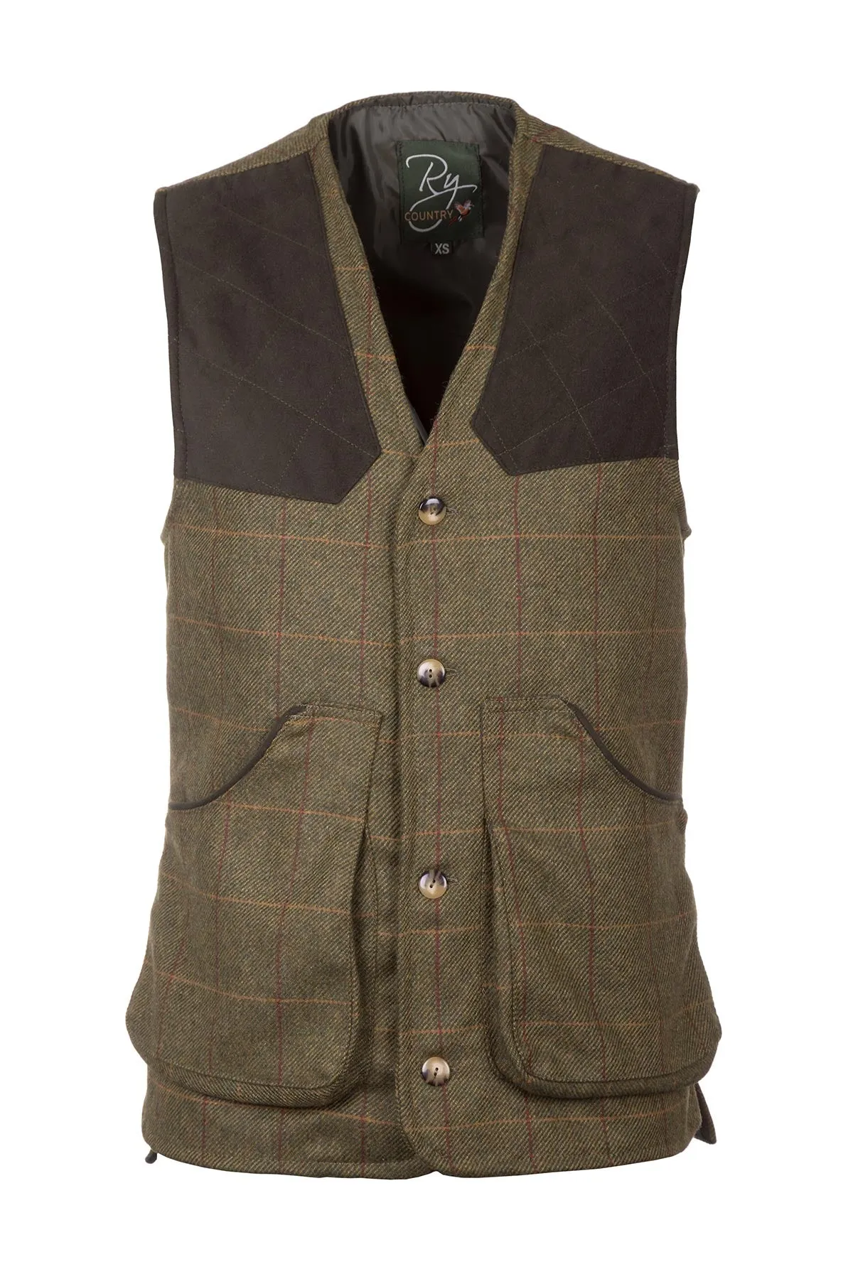 Men's Tweed Shooting Waistcoat - Danby