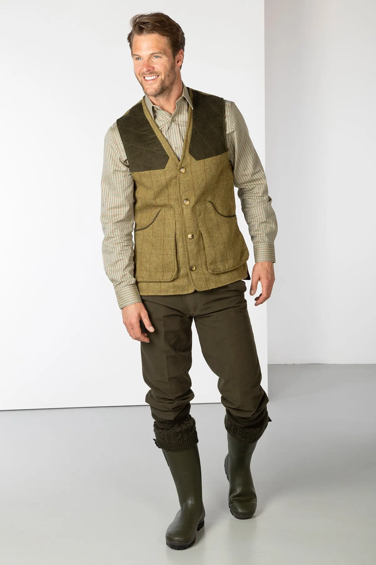 Men's Tweed Shooting Waistcoat - Danby