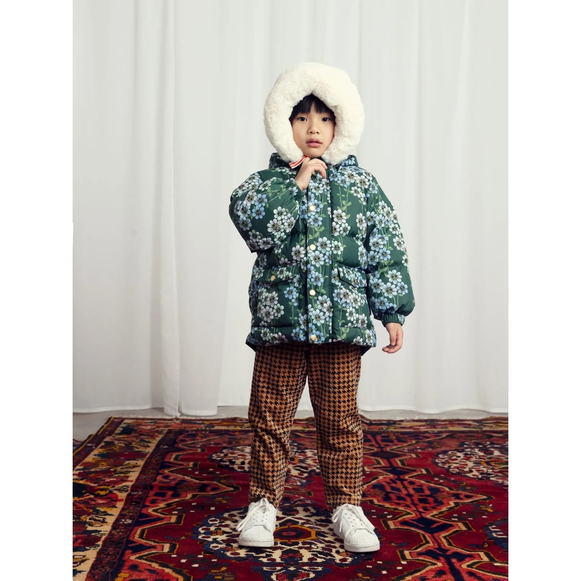 Mini Rodini - Daisies heavy puffer jacket