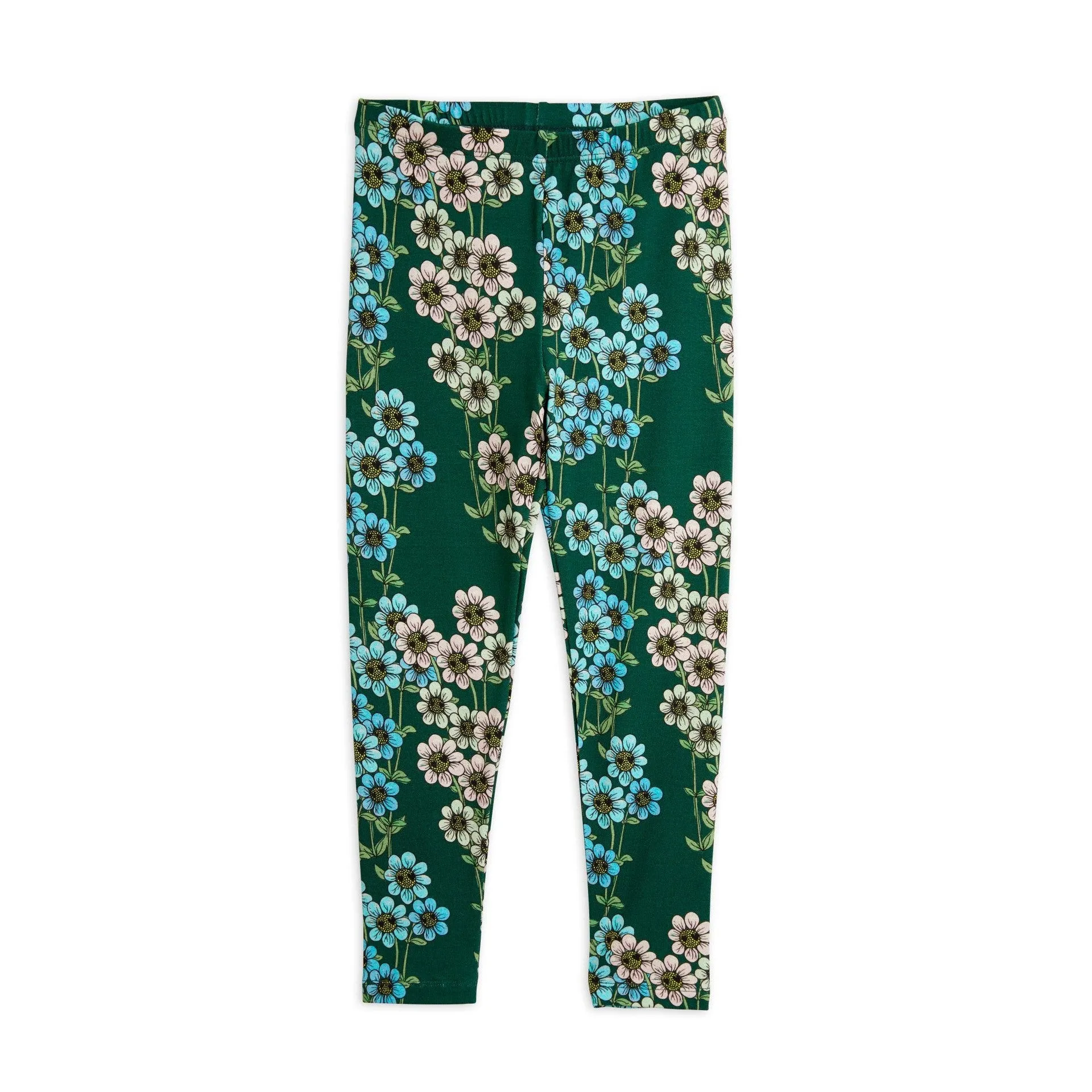 Mini Rodini - Daisies leggings - green