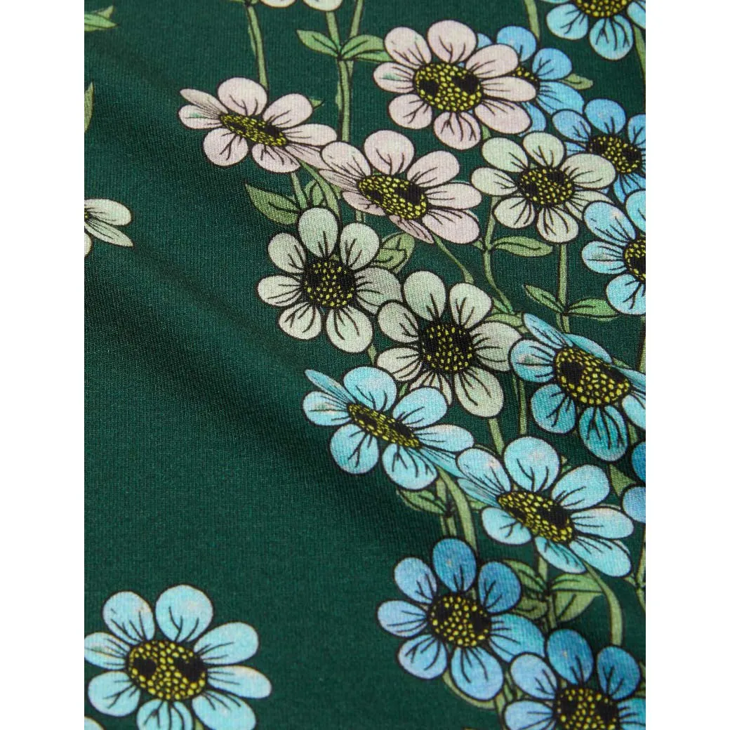 Mini Rodini - Daisies leggings - green