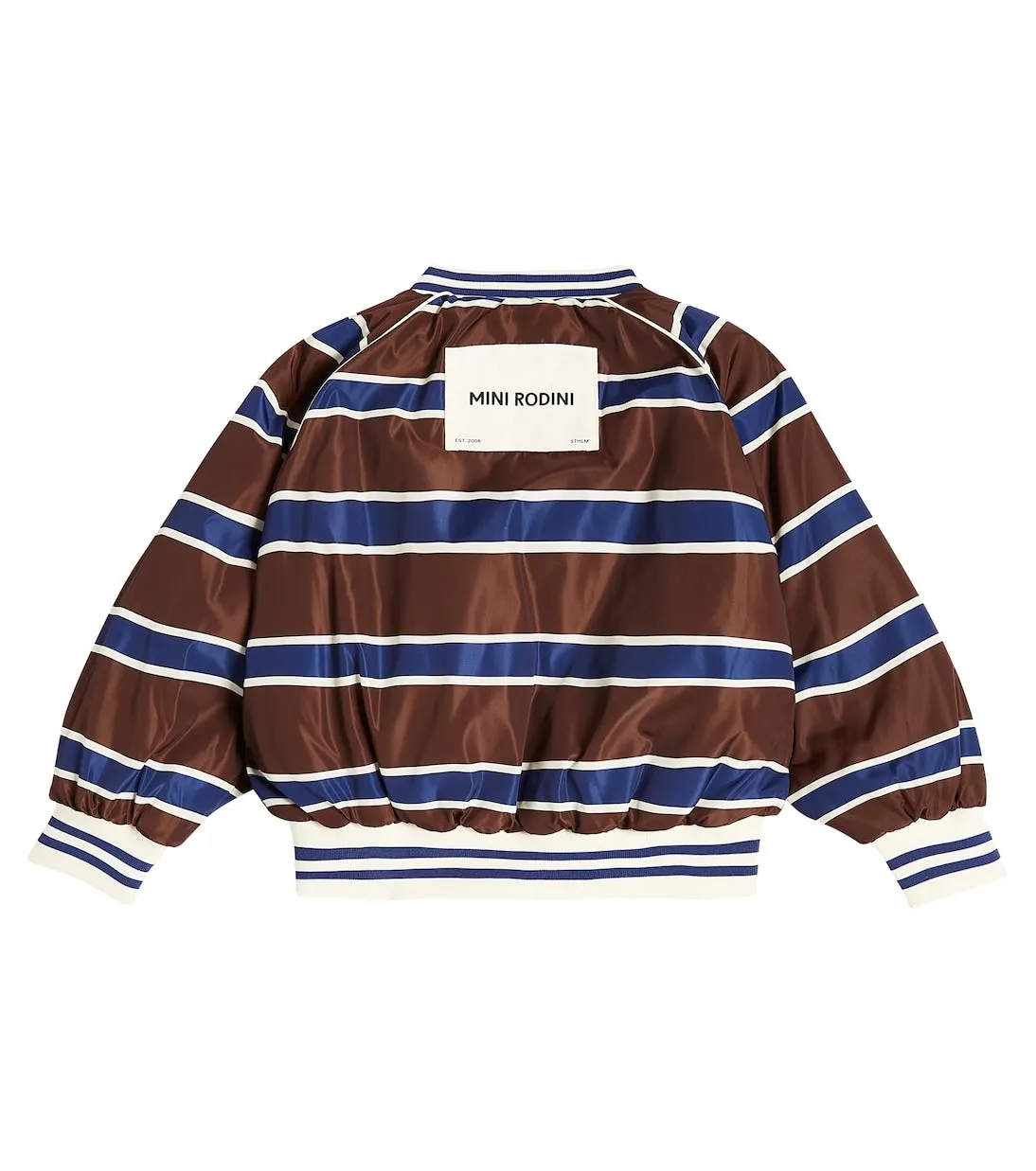 Mini Rodini reversible striped bomber jacket, multicolor