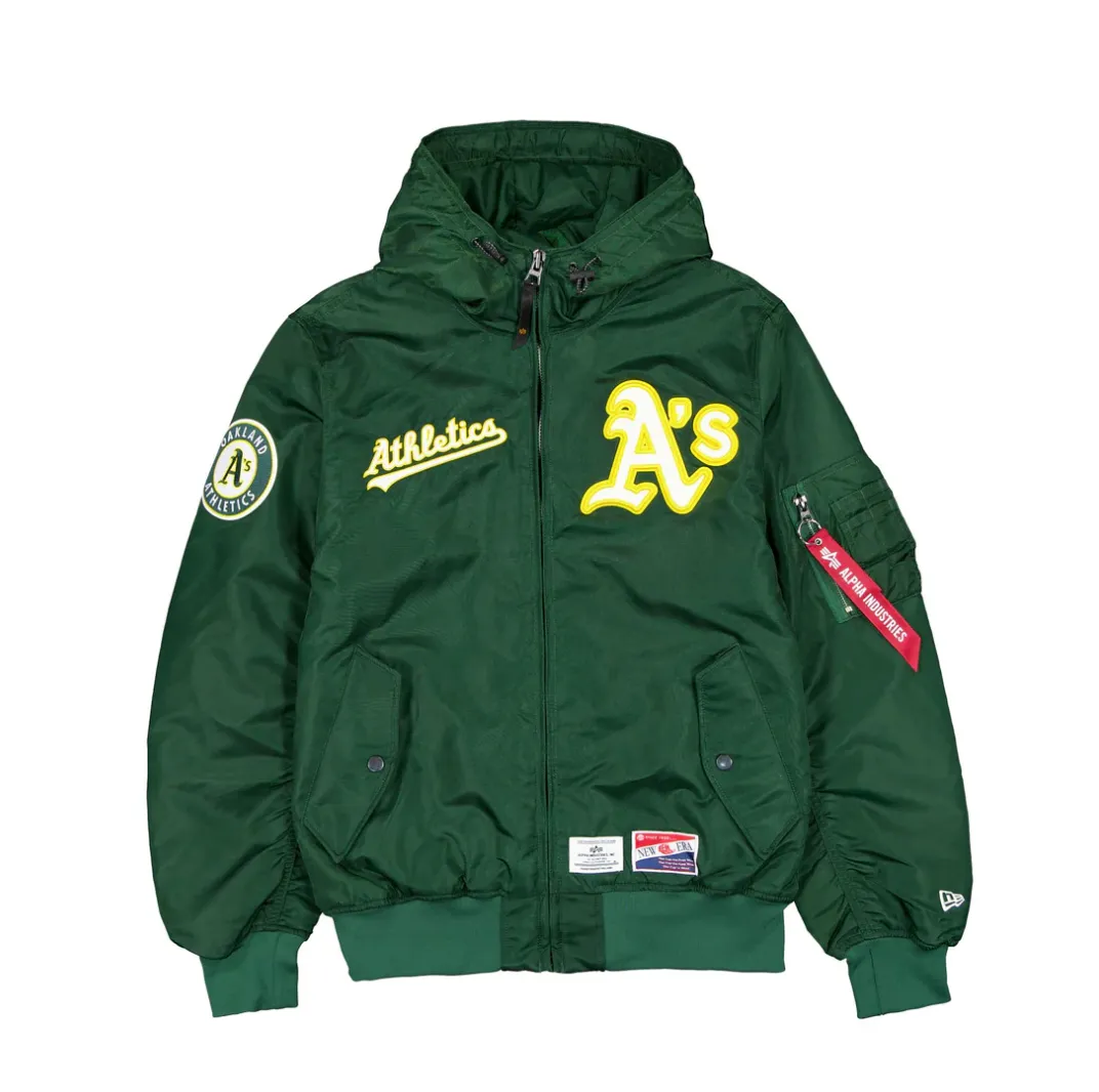 Oakland Athletics Green Bomber Jacket New Era X Alpha Industries