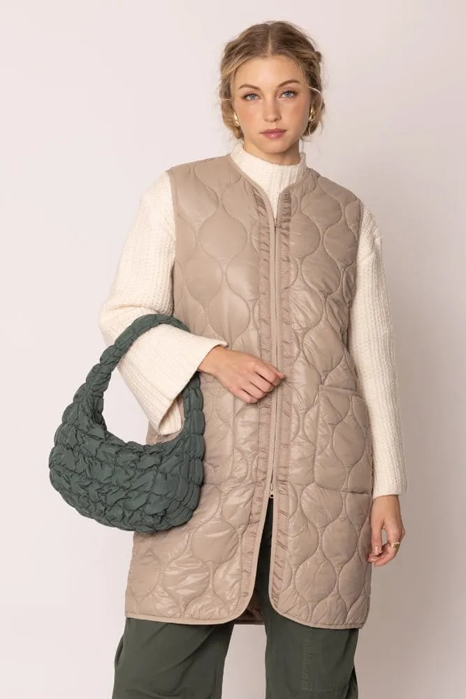 QBS320124 Nelly Small Quilted Puffer Tote Bag