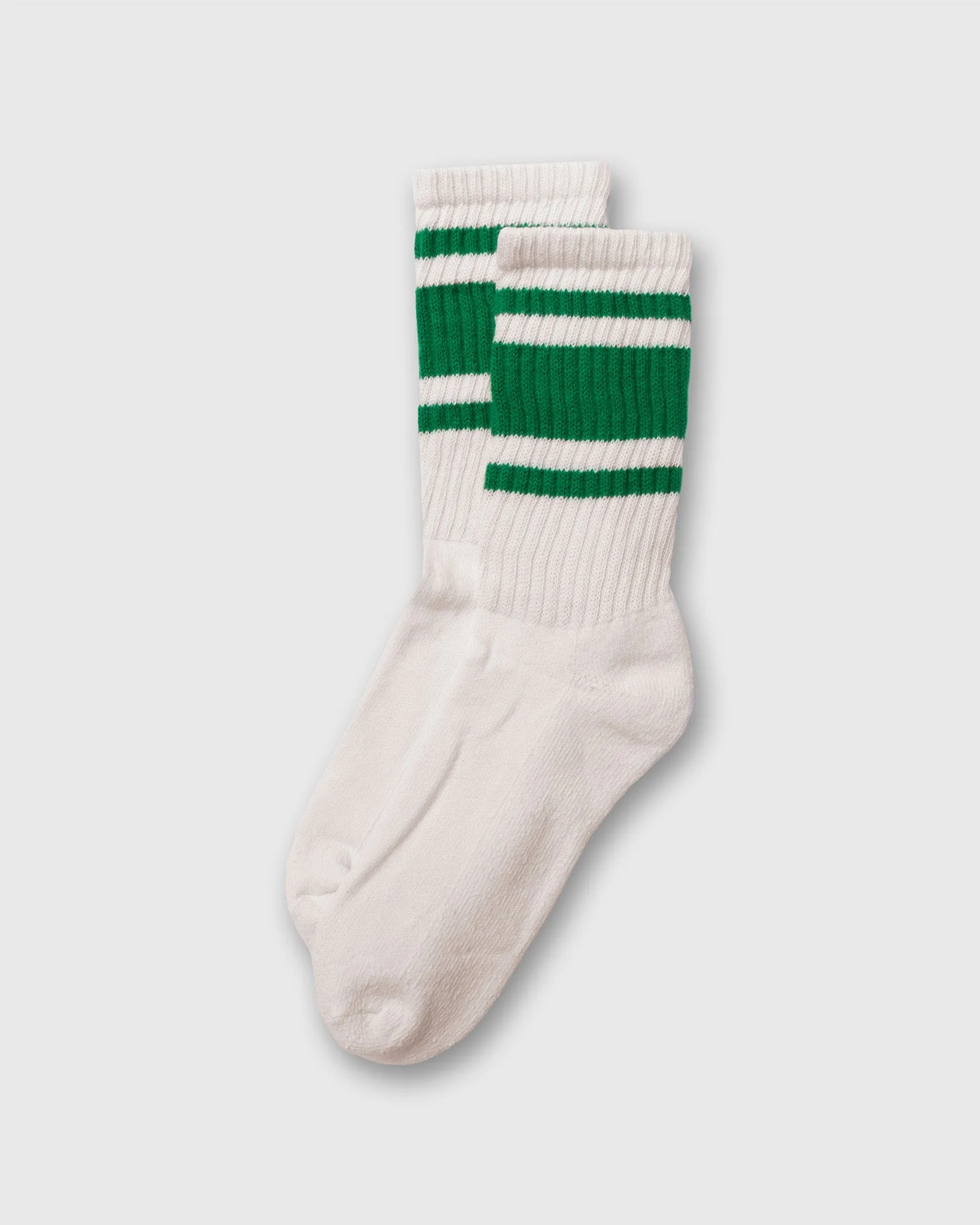 Retro Mono Stripe Socks in Kelly Green