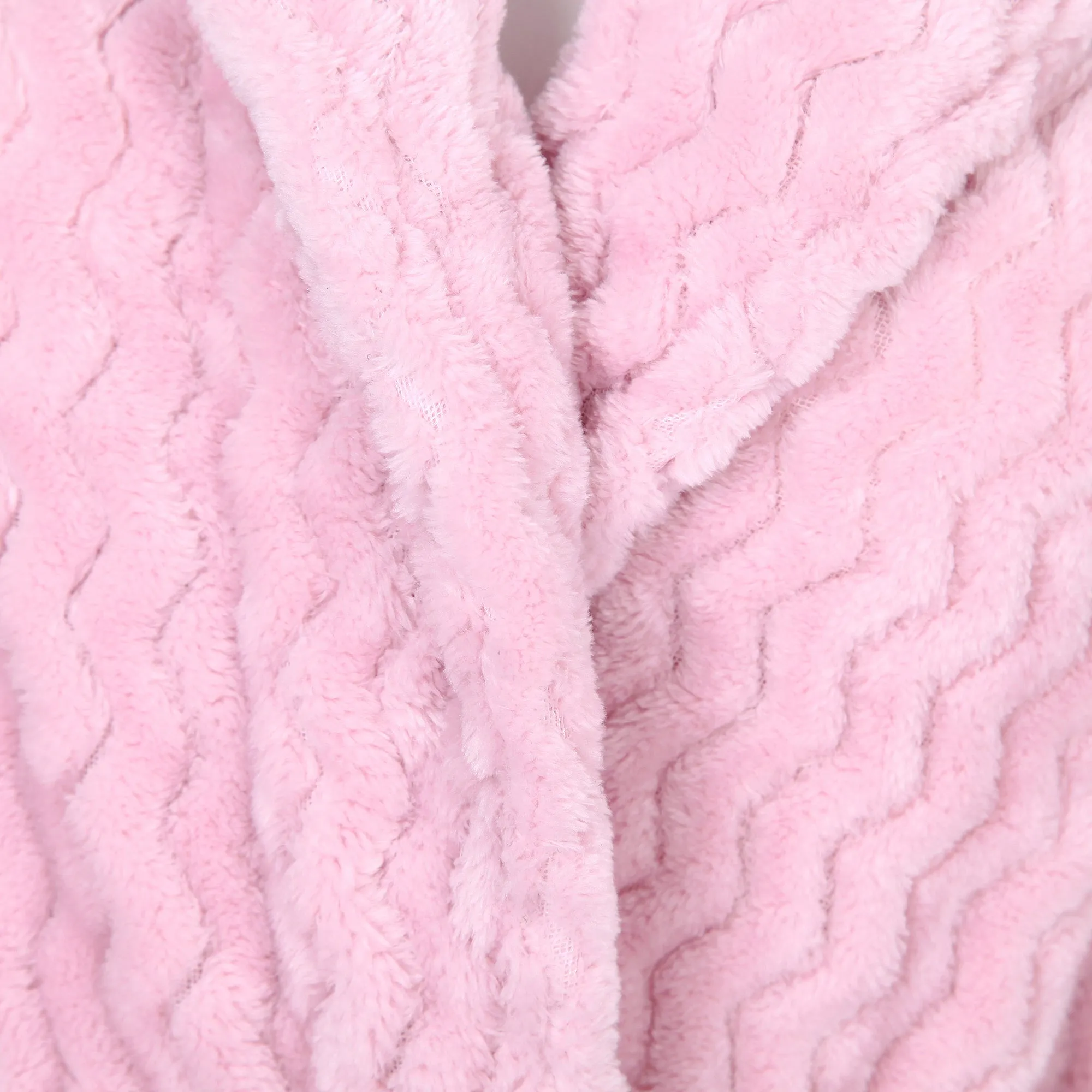 Richie House Women’s Above the Knee Pink Robe Collared Lounge Sleepwear Housecoat RHW2808