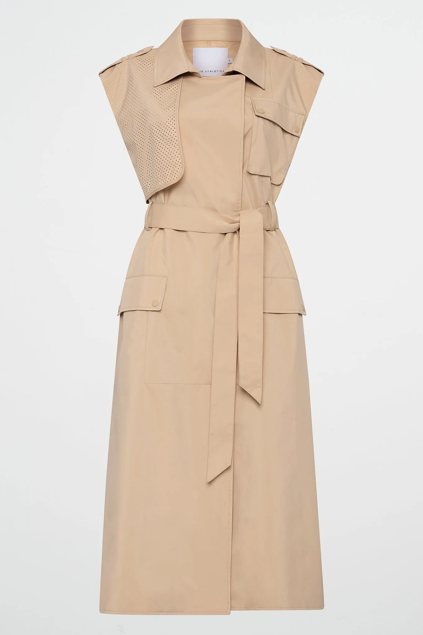 Sleeveless Belted Trench 703