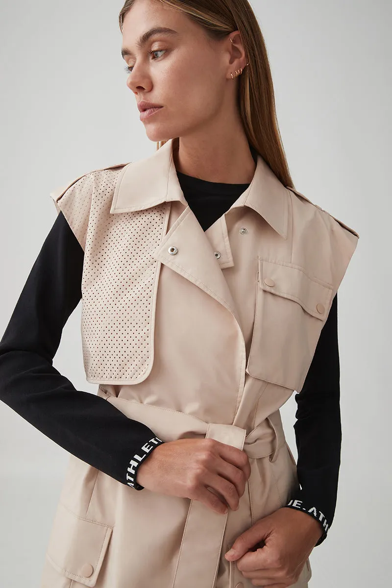 Sleeveless Belted Trench 703