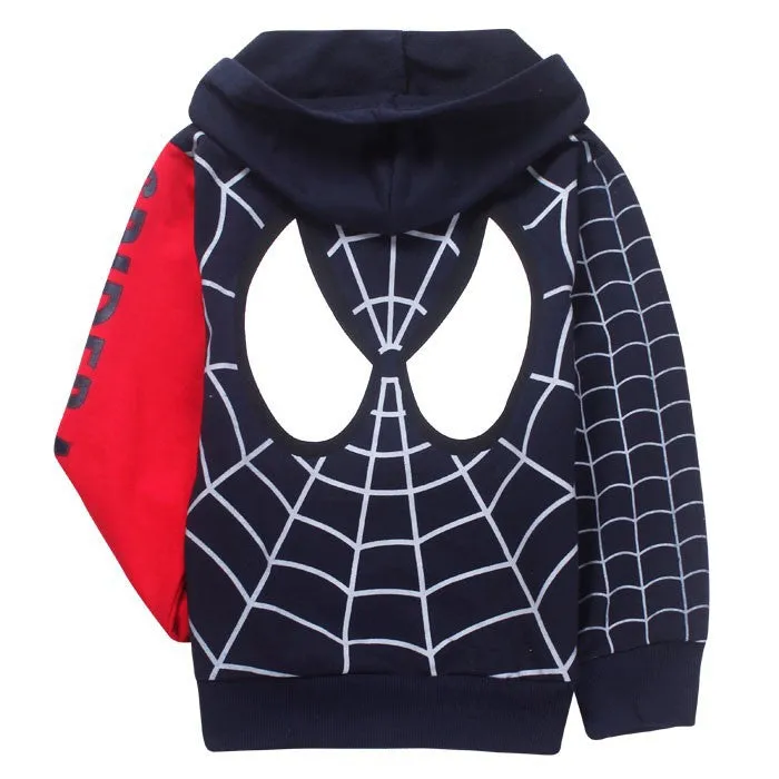 Spring Autumn Children's Coat boys Spiderman embroidered hoodie jackets Kids cartoon Clothes baby outerwear