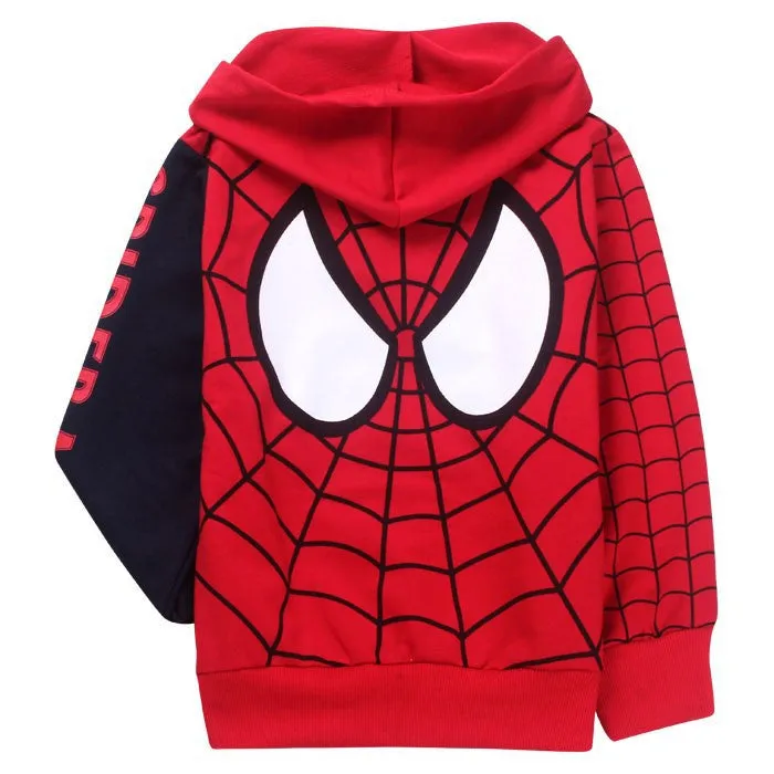 Spring Autumn Children's Coat boys Spiderman embroidered hoodie jackets Kids cartoon Clothes baby outerwear