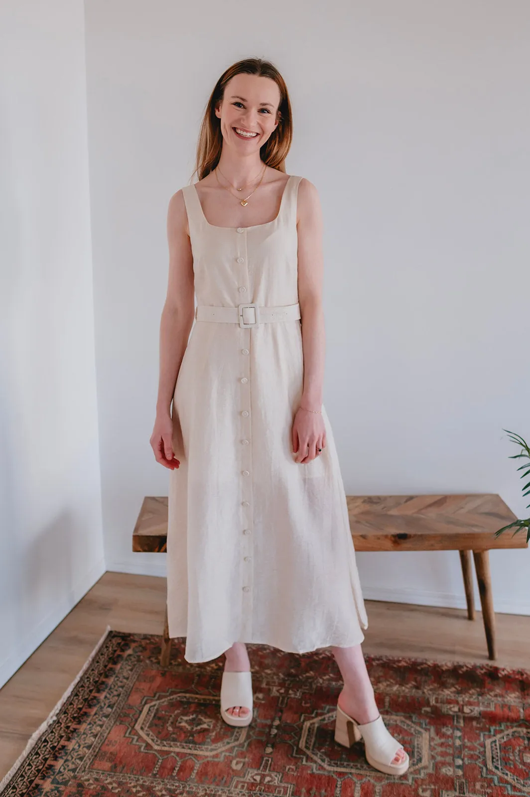 The Alisa Dress by FRNCH - Beige