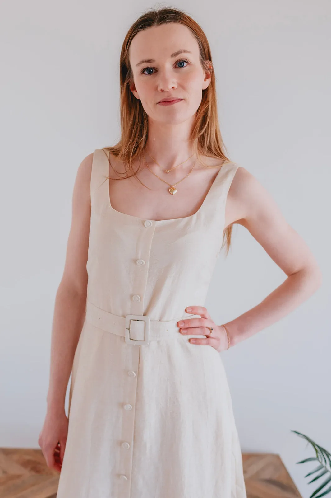 The Alisa Dress by FRNCH - Beige