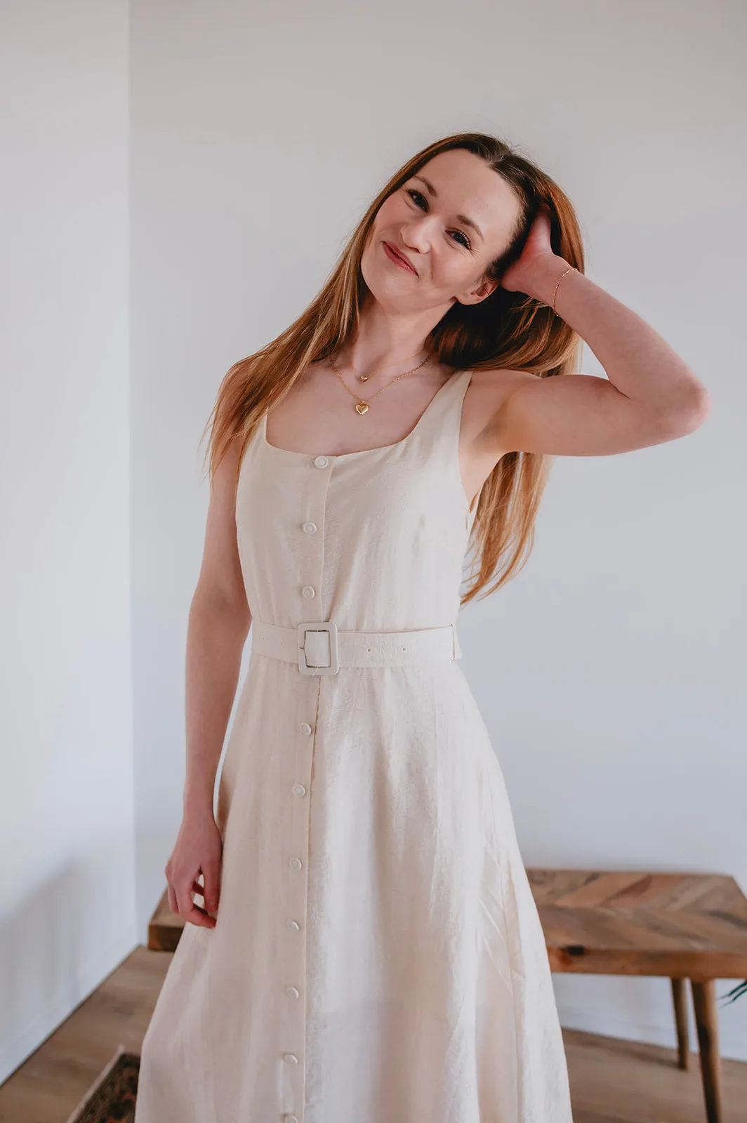 The Alisa Dress by FRNCH - Beige