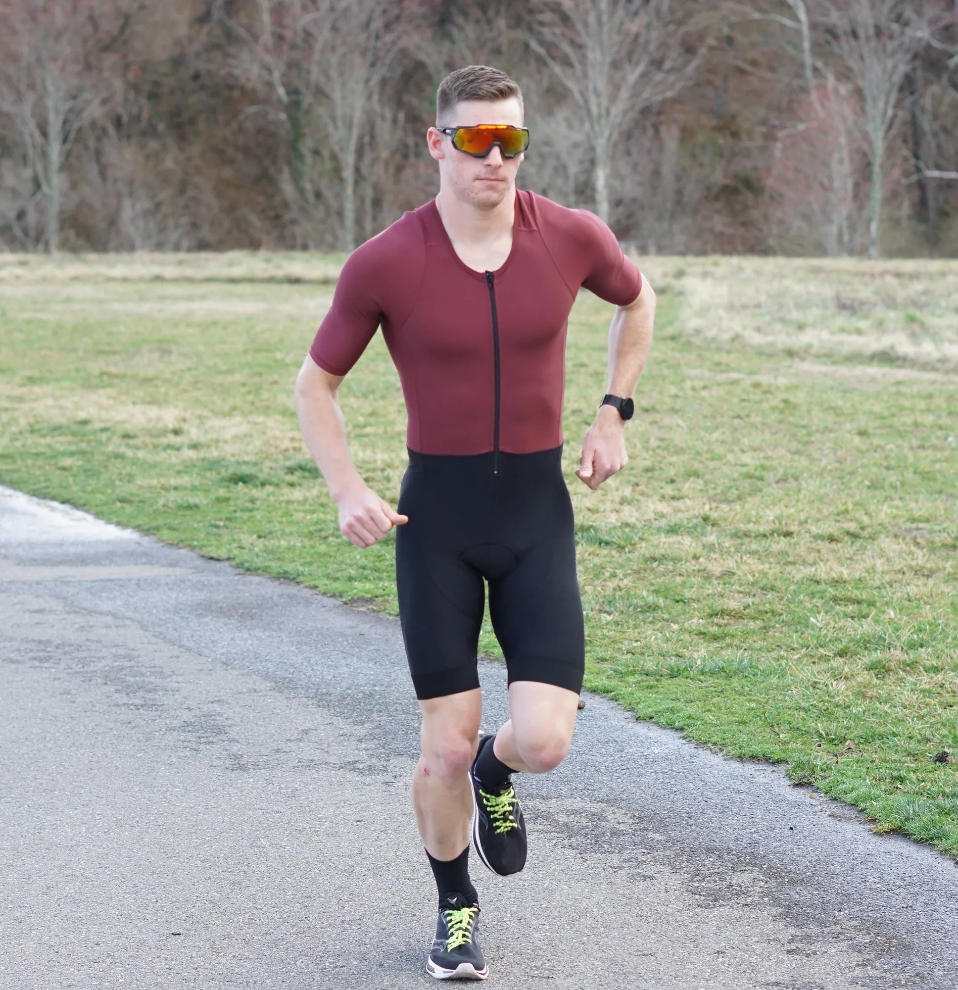 The Burgundy Tri Suit