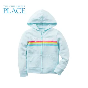 The Childrens Place Girls Zipper Hooded Sweater, S(5/6)