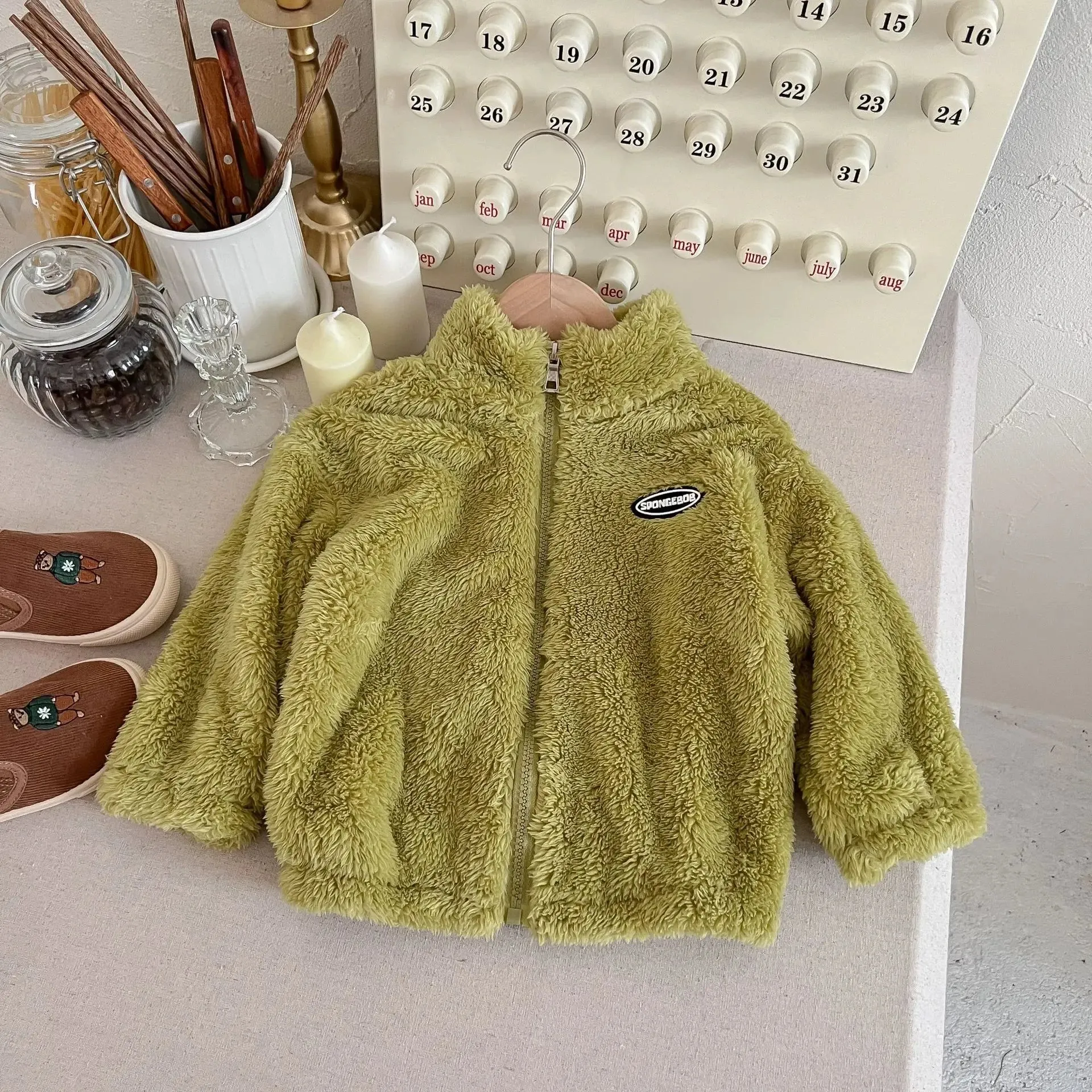 Winter Children's Coat Plush Thick Jackets for Kids Girls Cardigan Warm Boys Outerwear Toddler Outfits Baby Clothes 1-8years