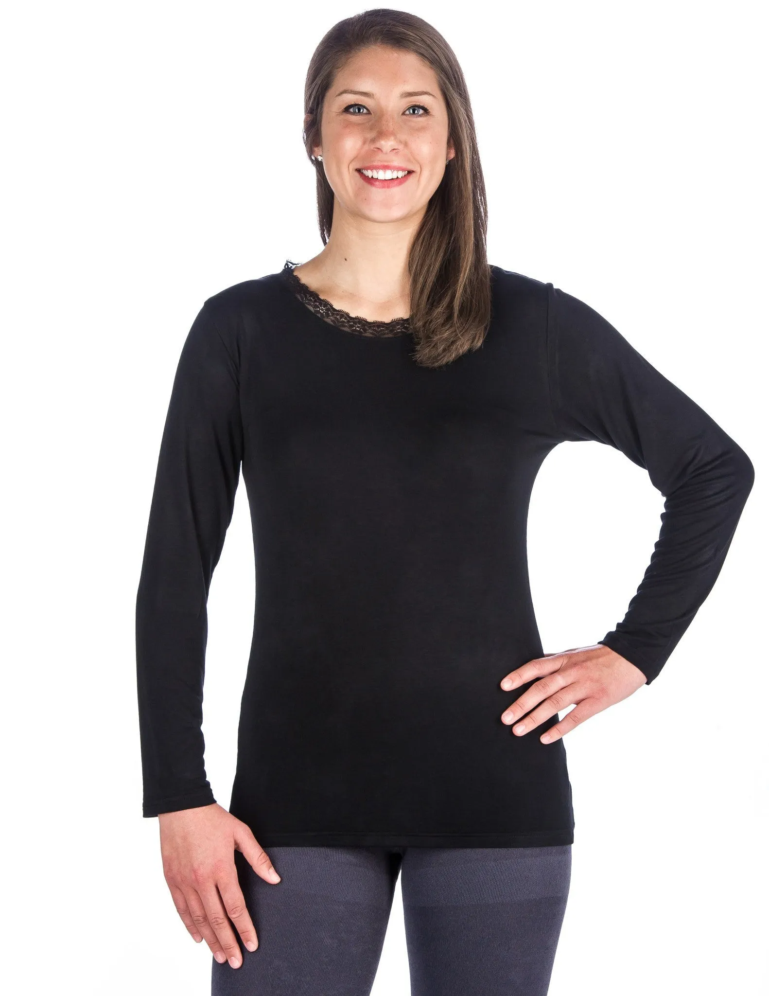 Women's Cool Knit Long Sleeve Layering T-Shirt - 2 Pack